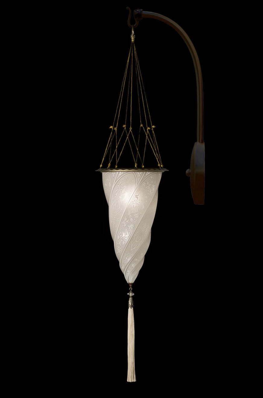 Venetia studiumvCesendello white classic glass arc-wall lamp 壁燈