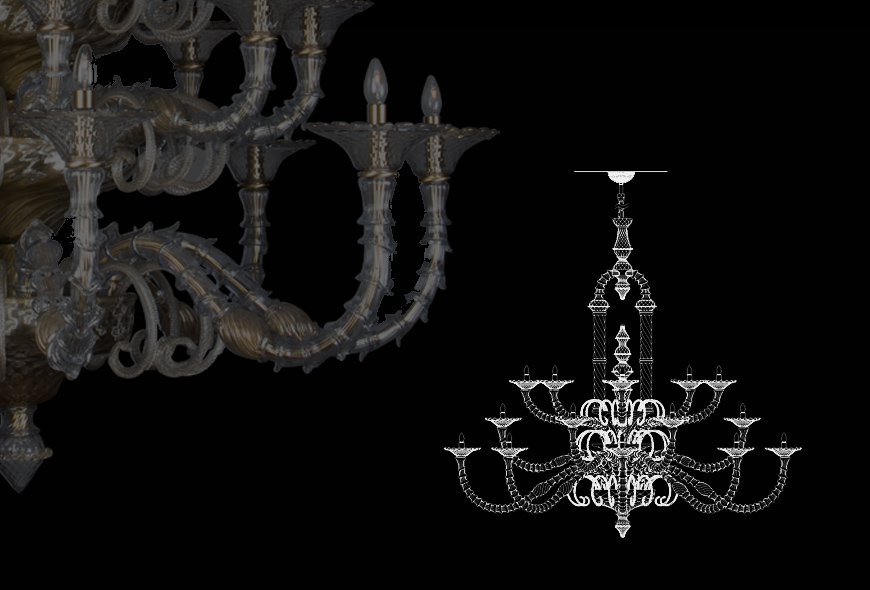 Archimede SegusoREZZONICO MUSEO - 24 Lights吊燈