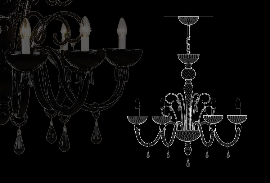 Archimede SegusoSAN DONATO - 6 lights吊燈