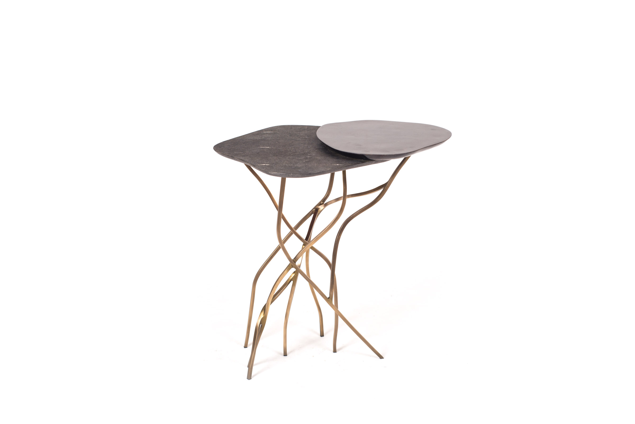 R&Y AugoustiFloating Acacia Side Table Double邊幾